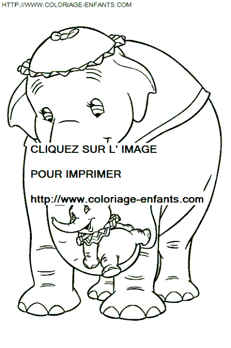 coloriage elephants