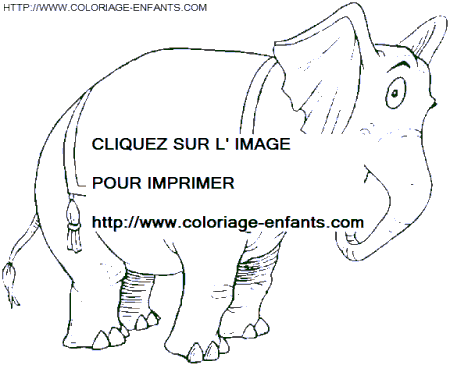 coloriage elephants