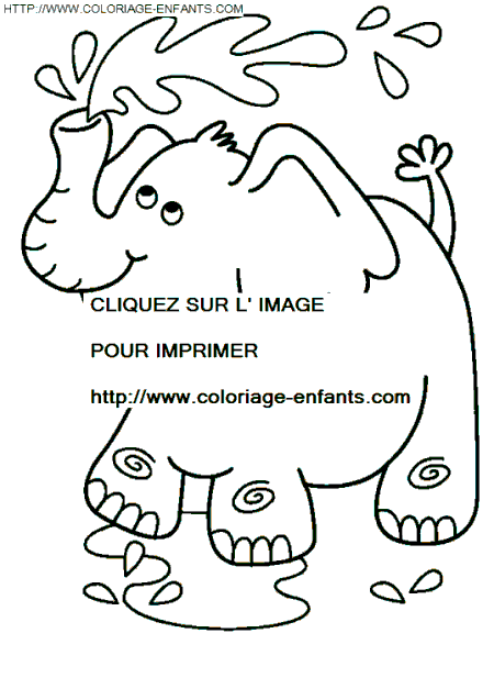 coloriage elephants