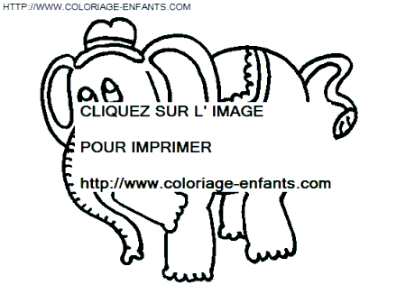 coloriage elephants