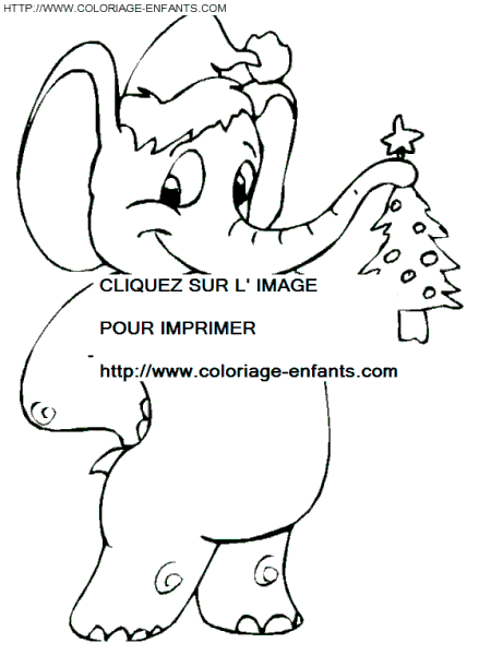 coloriage elephants