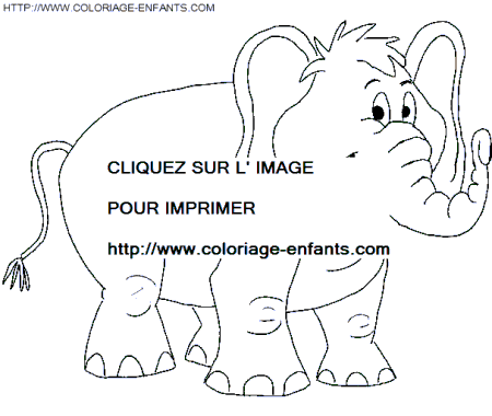 coloriage elephants