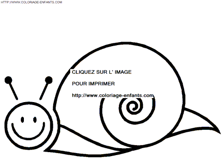 coloriage escargots