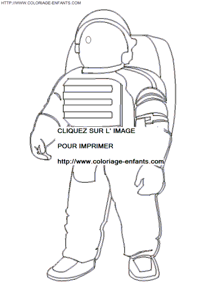 coloriage espace cosmonaute