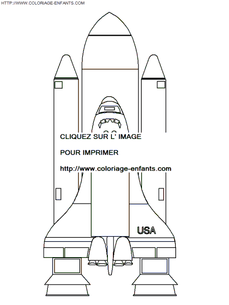 coloriage espace navette americaine