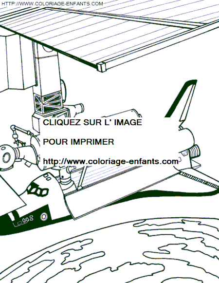 coloriage espace operation exterieure