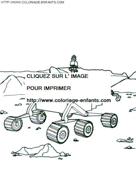 coloriage espace transport robotise