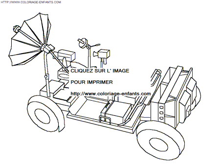 coloriage espace voiture lunaire