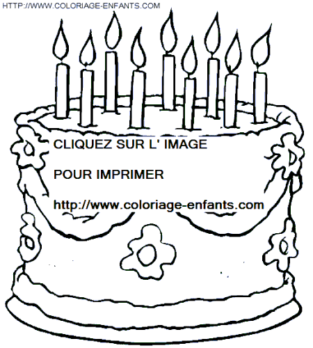 coloriage fetes anniversaire