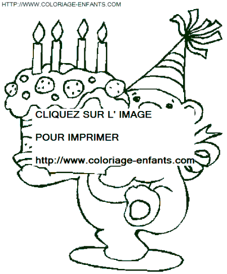 coloriage fetes anniversaire