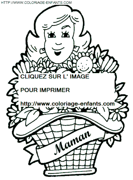 coloriage fete des meres