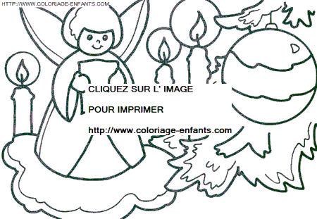 coloriage Fetes Noel Anges