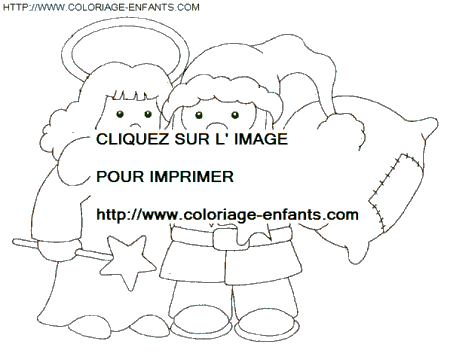 coloriage Fetes Noel Anges