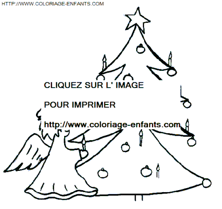 coloriage Fetes Noel Anges