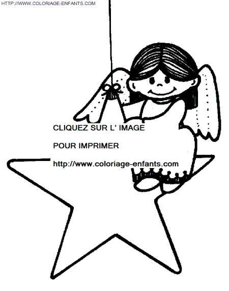 coloriage Fetes Noel Anges