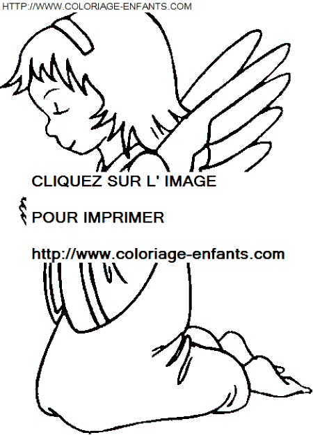 coloriage Fetes Noel Anges