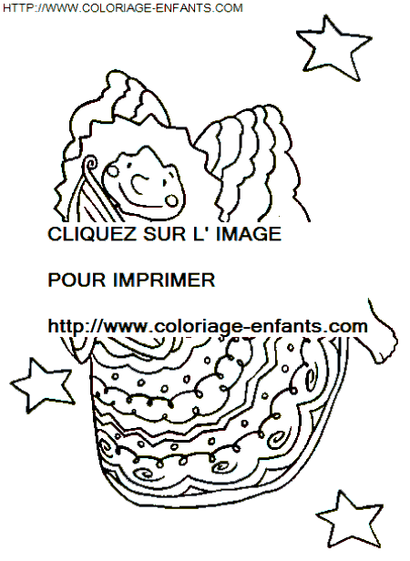 coloriage Fetes Noel Anges