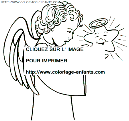 coloriage Fetes Noel Anges