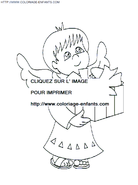 coloriage Fetes Noel Anges