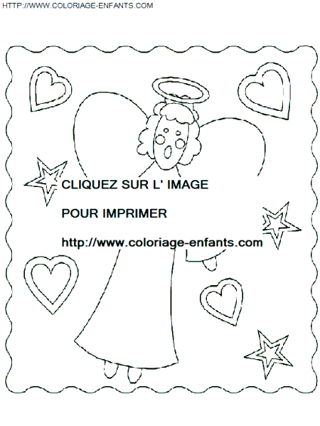 coloriage Fetes Noel Anges