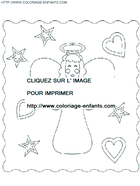 coloriage Fetes Noel Anges