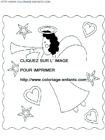 coloriage Fetes Noel Anges