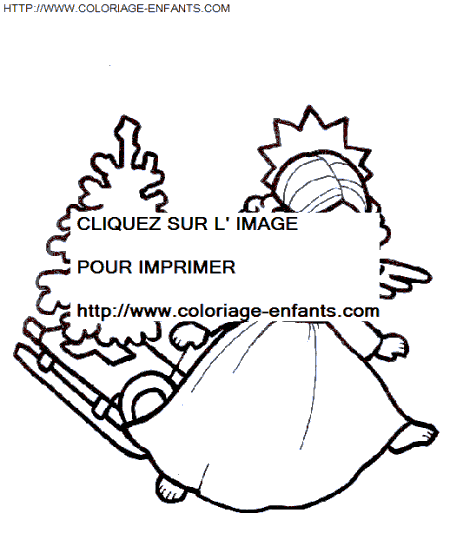 coloriage Fetes Noel Anges