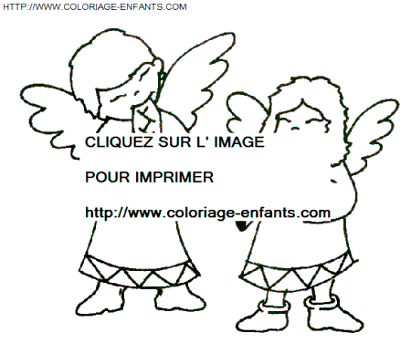 coloriage Fetes Noel Anges