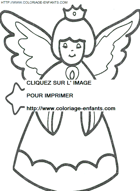 coloriage Fetes Noel Anges