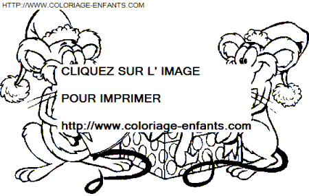 coloriage Fetes Noel Animaux