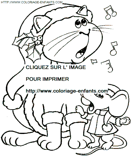 coloriage Fetes Noel Animaux