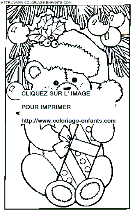 coloriage Fetes Noel Animaux