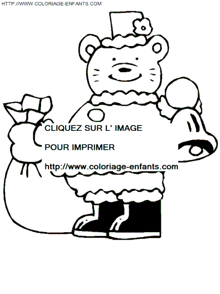 coloriage Fetes Noel Animaux