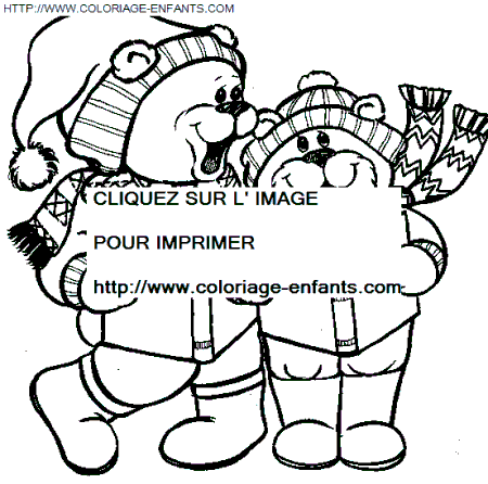 coloriage Fetes Noel Animaux