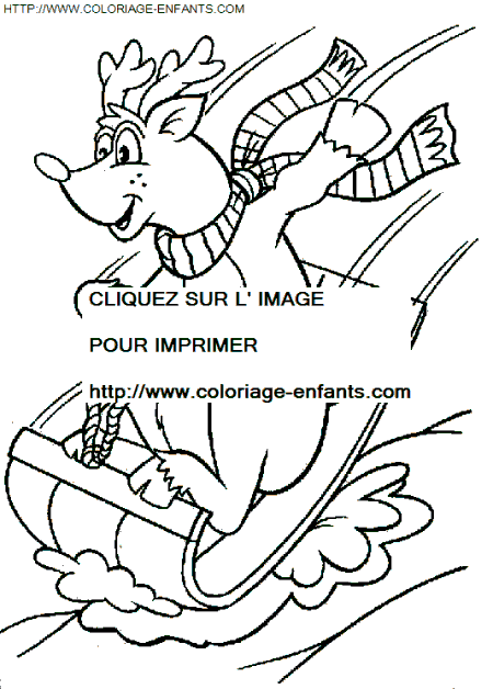 coloriage Fetes Noel Animaux