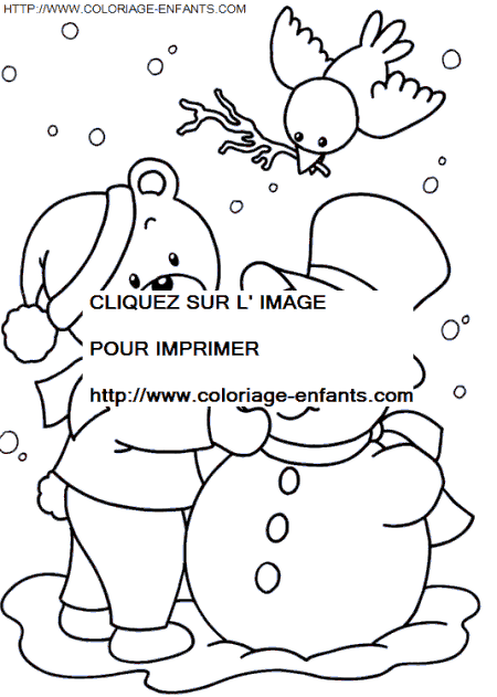 coloriage Fetes Noel Animaux