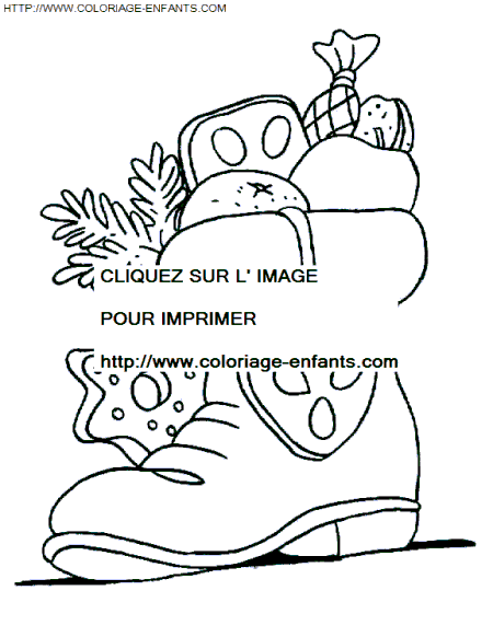 coloriage Fetes Noel Bottes