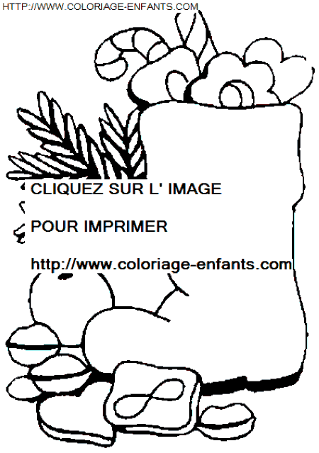 coloriage Fetes Noel Bottes