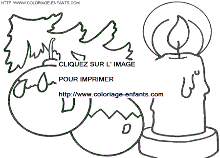 coloriage Fetes Noel Bougies