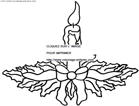 coloriage Fetes Noel Bougies