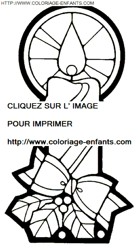 coloriage Fetes Noel Bougies