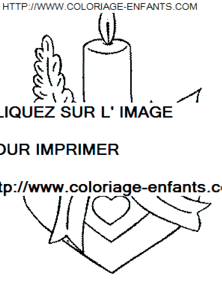 coloriage Fetes Noel Bougies