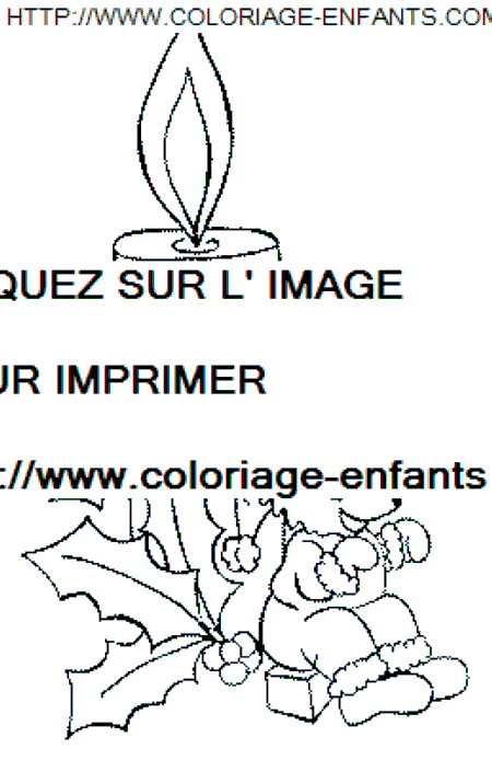 coloriage Fetes Noel Bougies