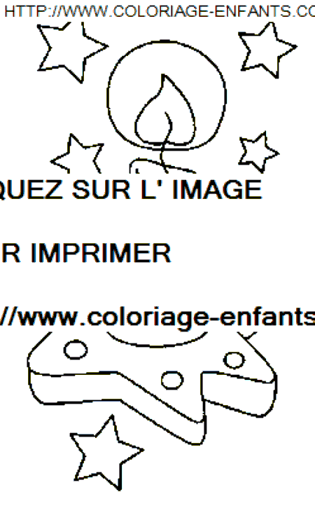 coloriage Fetes Noel Bougies