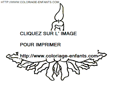 coloriage Fetes Noel Bougies