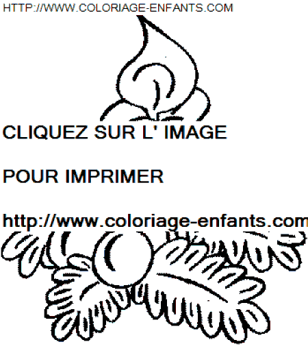 coloriage Fetes Noel Bougies