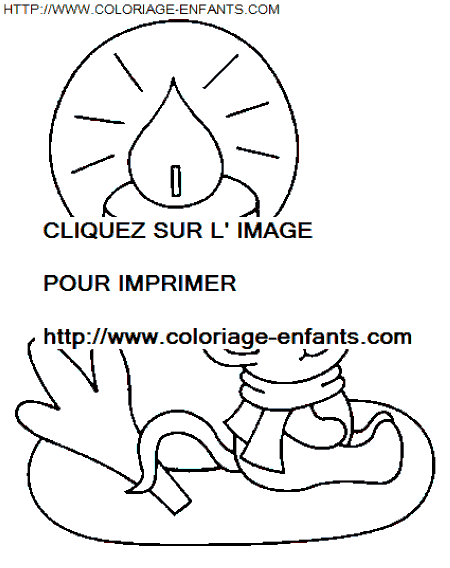 coloriage Fetes Noel Bougies