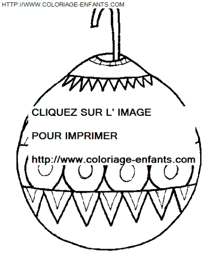 coloriage Fetes Noel Boules