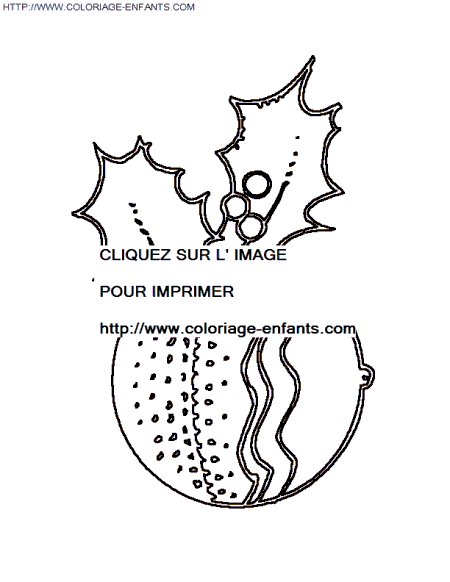 coloriage Fetes Noel Boules