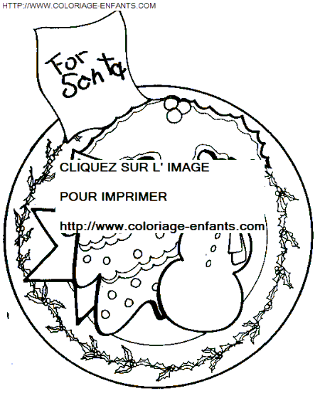 coloriage Fetes Noel Boules